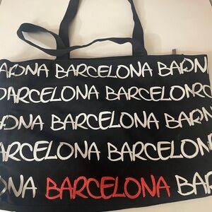 Robin Ruth Black and Orange Barcelona Tote Bag